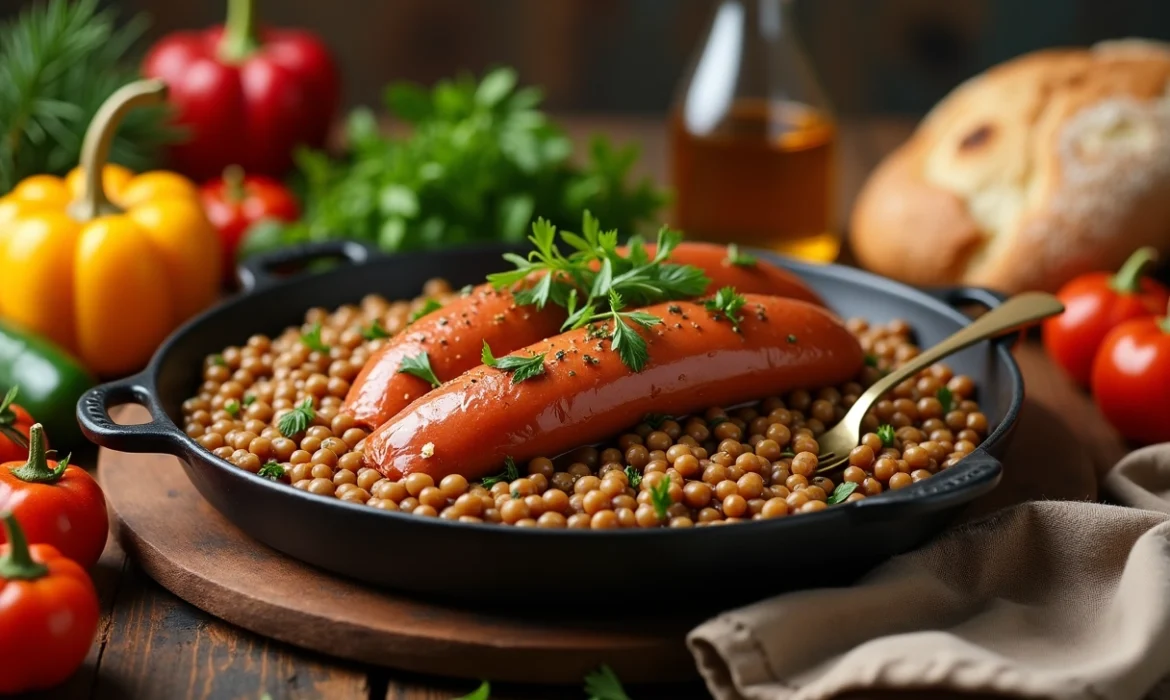 Saucisse de Morteau et lentilles : un mariage de saveurs champêtres